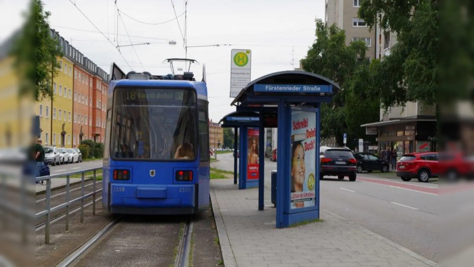 Die Tram der Linie 18 fährt derzeit nur bis zum Hauptbahnhof. Auch werden die Haltestellen zwischen Gondrellplatz und Lautensackstraße nicht befahren. Grund dafür sind Gleisbauarbeiten im Bereich der Zschokkestraße. (Foto: kö)