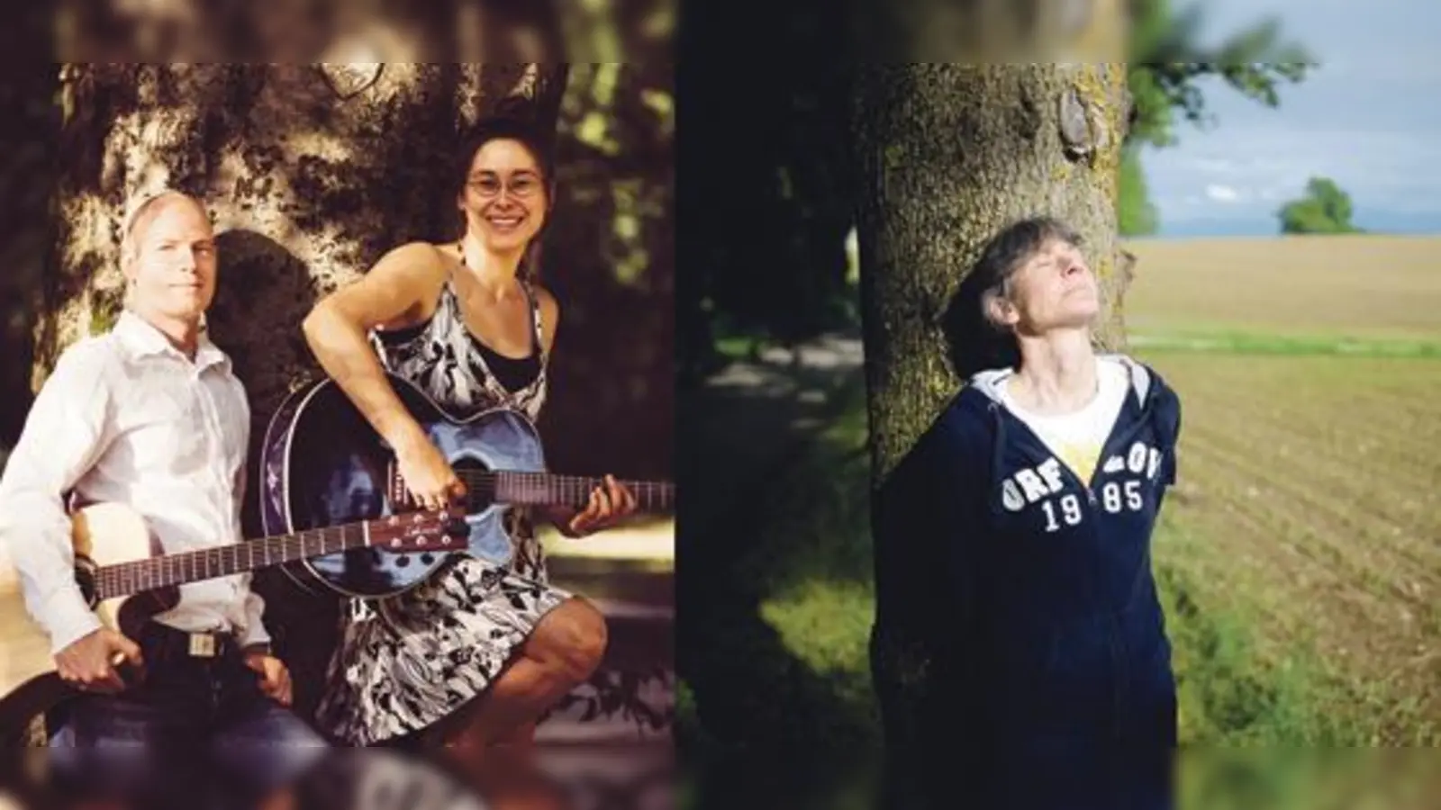 Birgit Hufnagl (rechts) kommt mit musikalischer  Unterstützung (links) nach Zorneding.	 (Foto: VA)