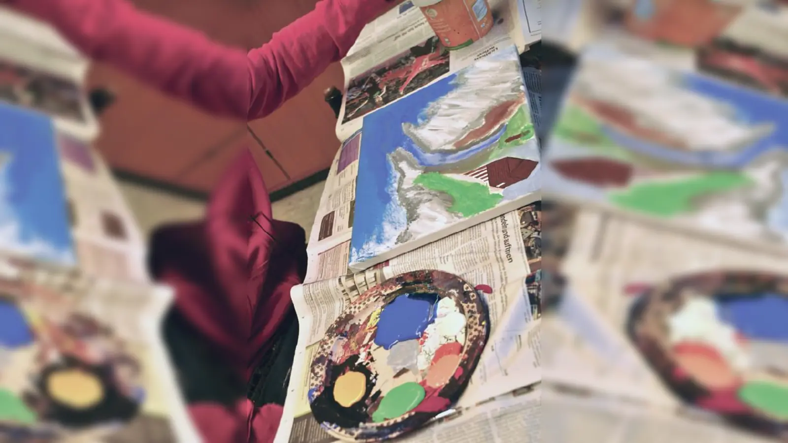 Nach intensiver künstlerischer Arbeit präsentieren die Schüler der WBS ihre Werke im Quiddezentrum. 	 (F.: VA)