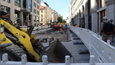 Viel Vorarbeit ist nötig, um Bäume in der Fußgängerzone zu pflanzen.  (Foto: mha)