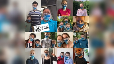 Nette Überraschung: Die Schwimmer des SC Prinz Eugen München haben kürzlich per Post einen Mundschutz mit dem Vereinslogo erhalten. (Foto: Verein)