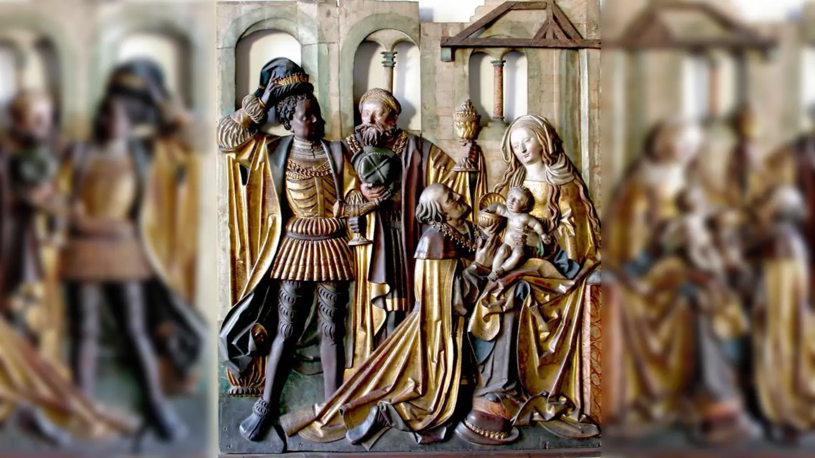 Anbetung der Heiligen Drei Könige von Niclaus Weckmann aus dem Jahr 1523/24.  (Foto: Bayerisches Nationalmuseum München)