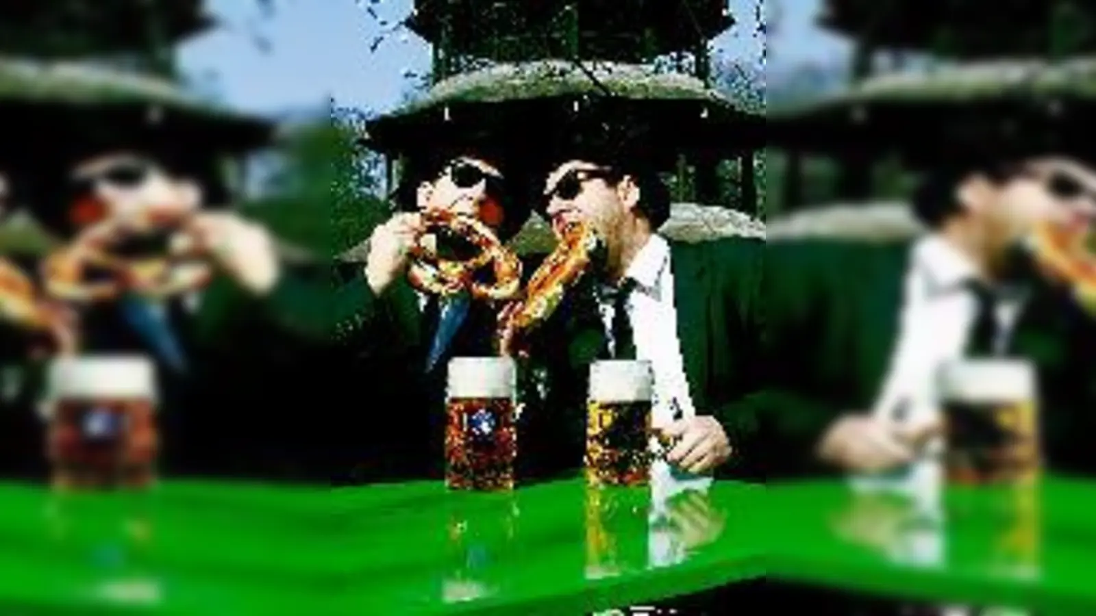 Die Blues Brothers lassens sich schmecken.	 (Foto: DT)
