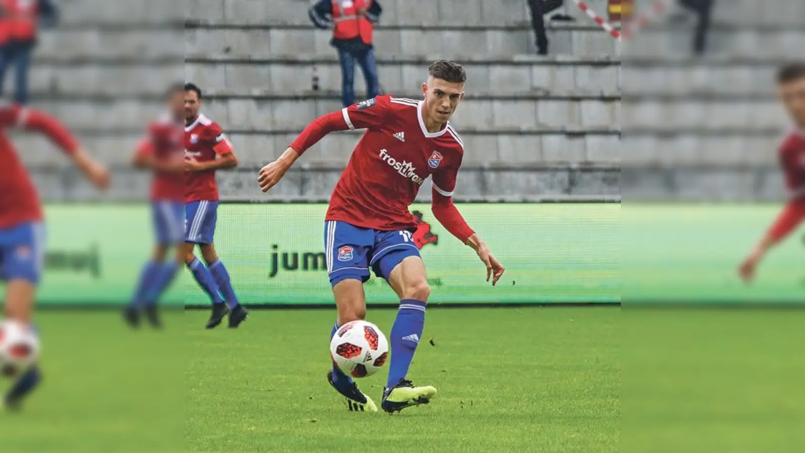 Lucas Hufnagel erzielte das erste Hachinger Pflichtspieltor 2019/20.	 (Foto: Christian Riedel)