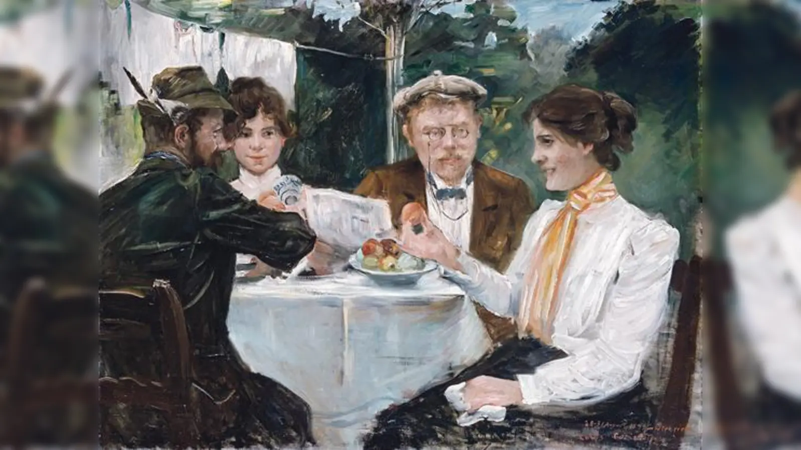 Ein wahres Idyll: »Frühstück in Max Halbes Garten« von Lovis Corinth aus dem Jahr 1899  bildschön!	 (Foto: VA)