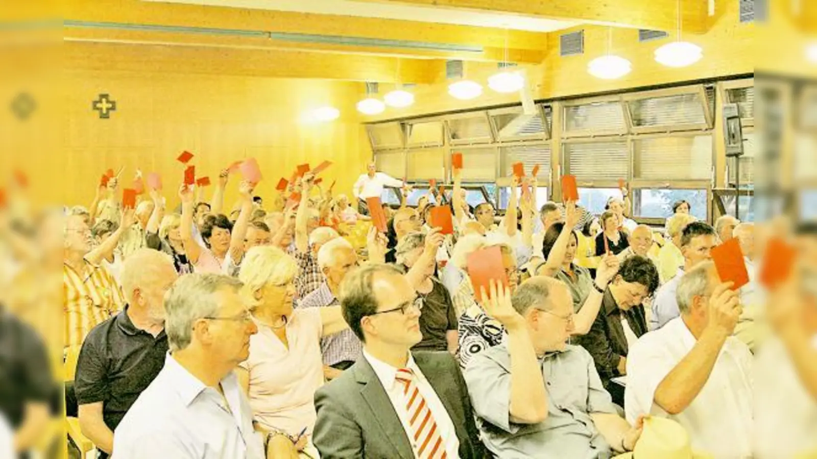 Fast alle Anträge zum Thema »Neubaugebiet Hochäckerstraße« wurden von den Teilnehmern der Bürgerversammlung mitgetragen.	 (Foto: mst)