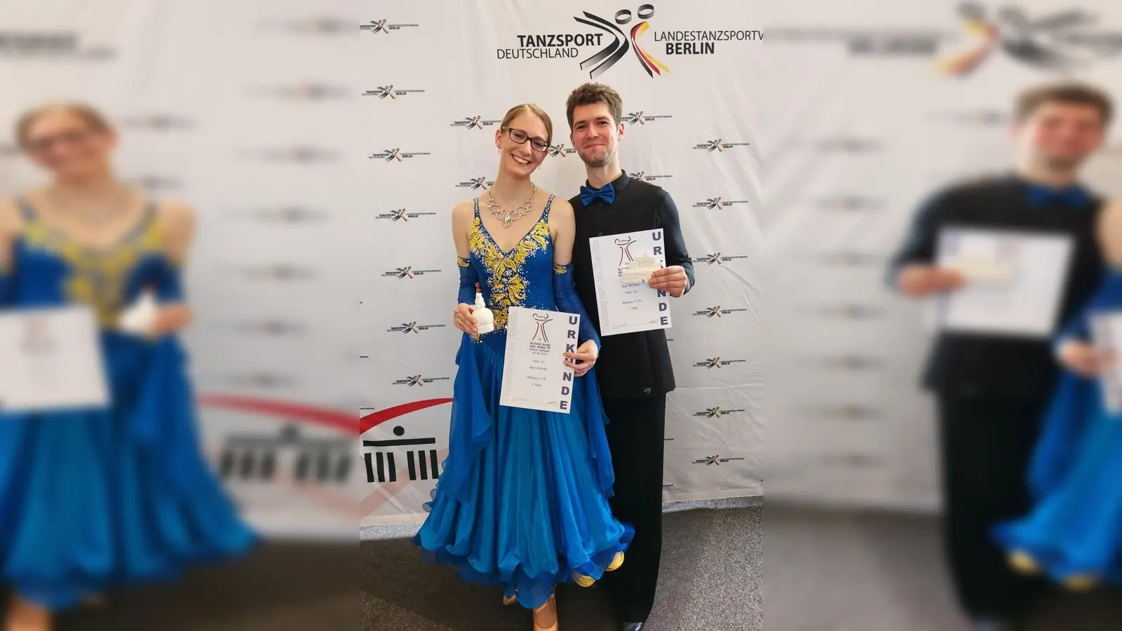 Iris und Michael Hopf tanzten sich beim „Blauen Band der Spree“ in Berlin in die B-Klasse.  (Foto: Gudrun Prohaska)