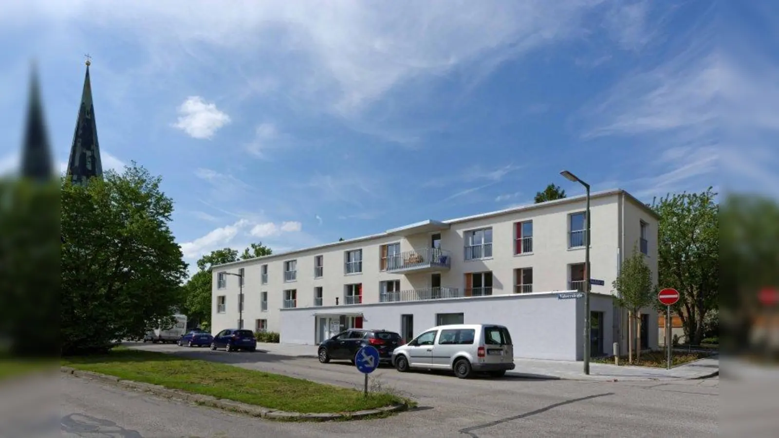 So sieht das neue Gebäude der Gewofag in der Saherrstraße 6 aus. Das Gebäude ist nun auch neuer Standort für das Wohn- und Versorgungskonzept „Wohnen im Viertel“. (Foto: pi/ Roland Weegen)