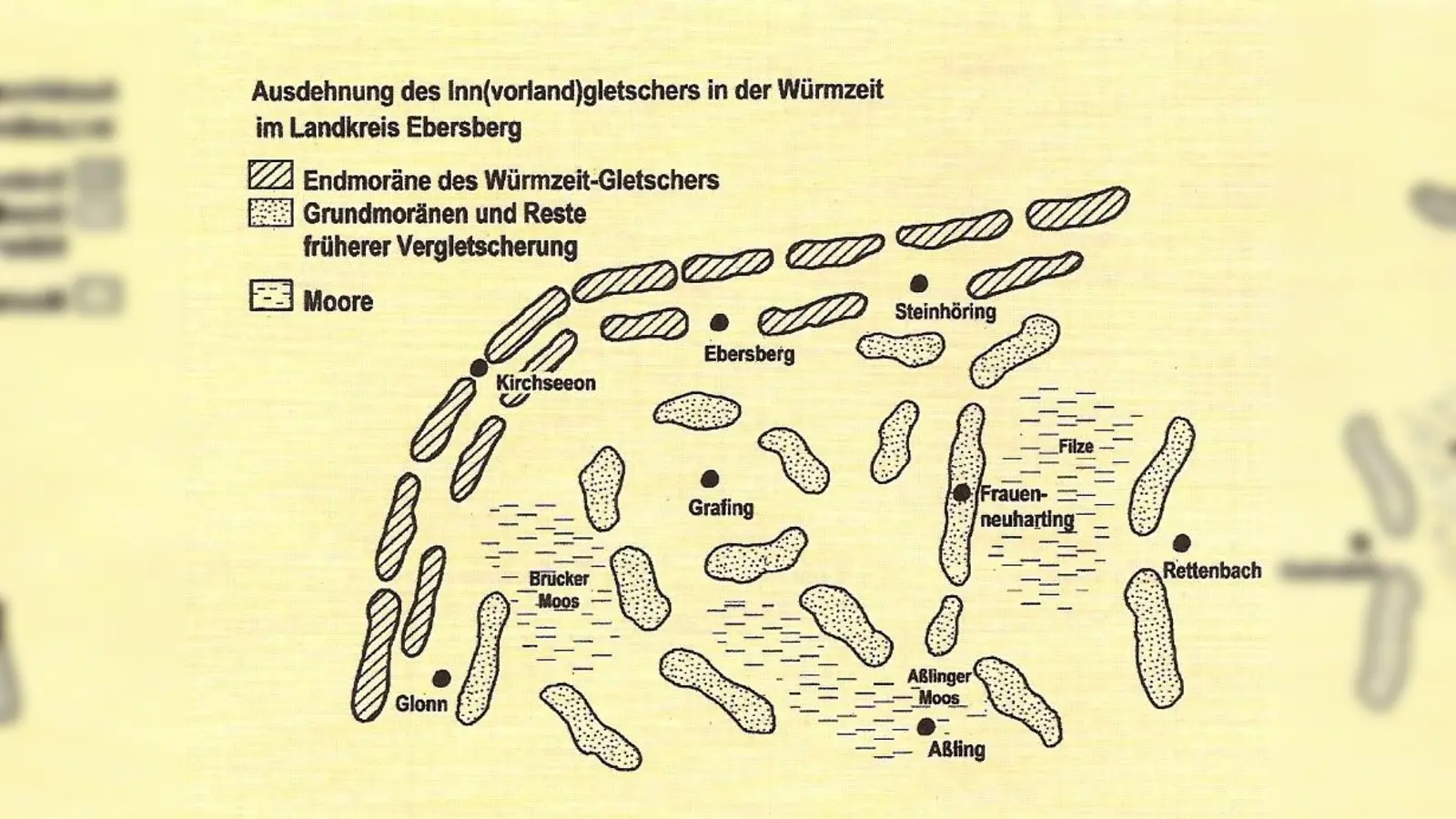 Die Ausdehnung des Inngletschers im Südosten des Landkreises Ebersberg. (Foto: VA )