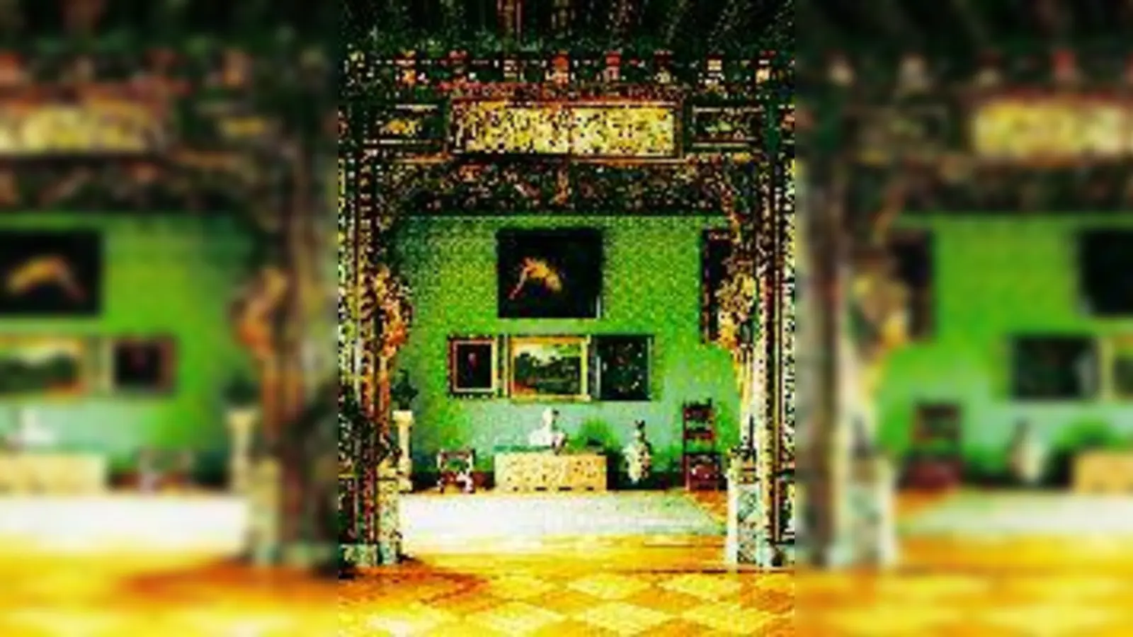 Fotoprojektionen lassen die Epoche und Kunst Franz von Lenbachs lebendig werden. 	 (Foto: Lenbachhaus)