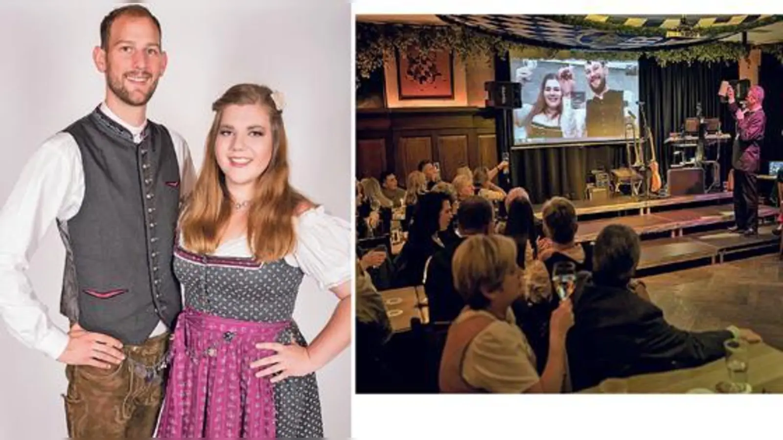 Die Moosacher werden in der Faschingssaison 2017/2018 von Prinz Thomas III. (Luger) und Prinzessin Michaela I. (Mandl) regiert. Das Prinzenpaar wurde per Live-Schaltung aus Mailand in den »Alten Wirt« nach Moosach geholt.	 (Fotos: Verein)