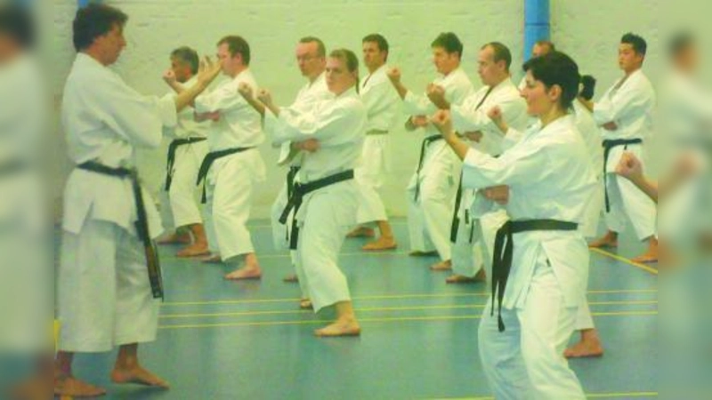 Der Bundestrainer Karamitsos im Training beim Jubiläumslehrgang (Foto: Seiko Karate e.V.)
