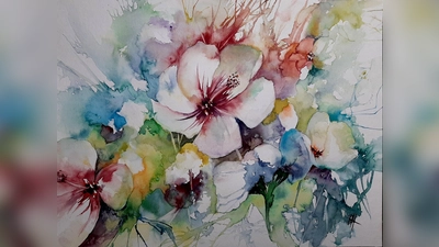 Roswitha Huber beschäftigt sich u.a. mit Blumen. (Foto: Roswitha Huber)