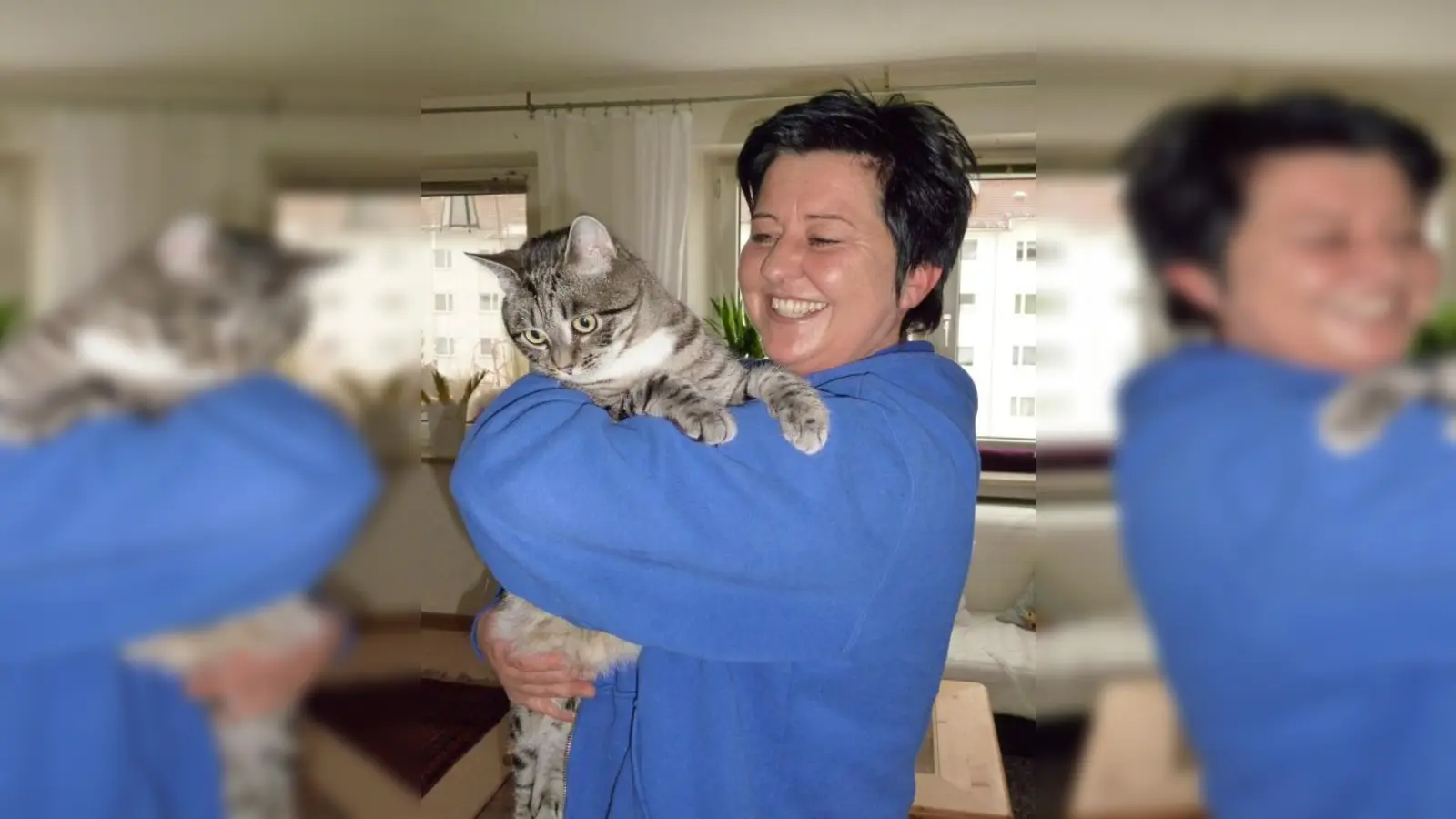 Fürsorglich kümmert sich Astrid Wechsler um Kater Jack, der mit fünf Monaten bei ihr ein neues Zuhause fand. (Foto: BK)