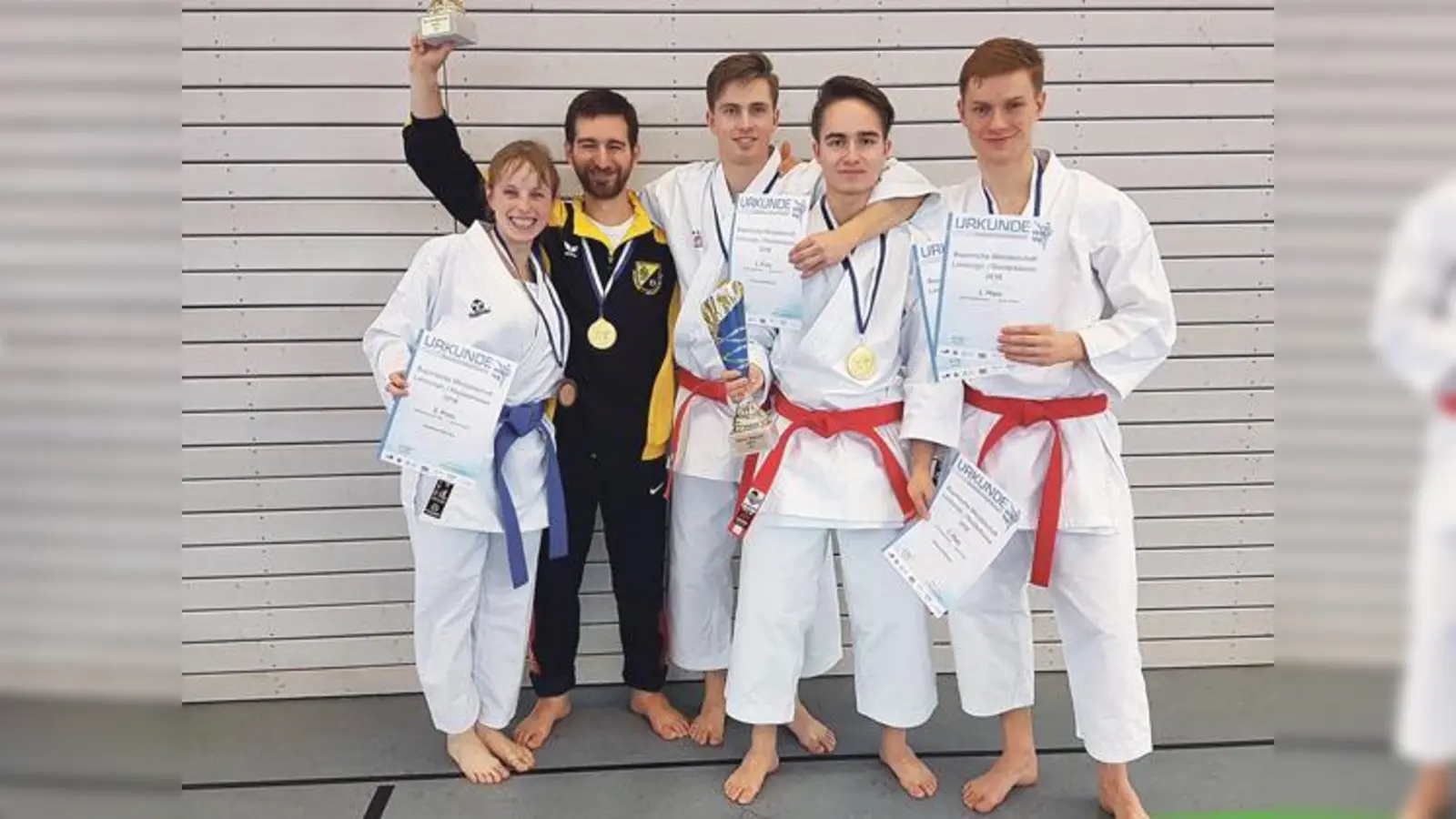 Sandra Fahrner, Alberto Di Marco, Dominik Schnaus, Manuel Schnaus und Leo Averdunk (v.l.). 	 (Foto: privat)