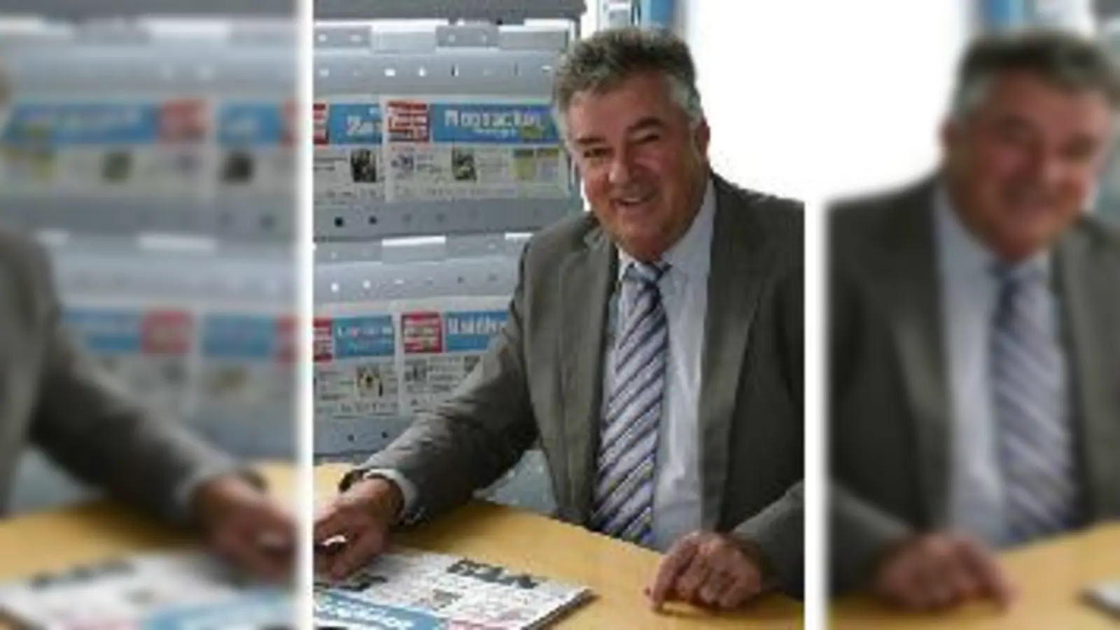 Der Verleger des Moosacher Anzeigers A.J. Bergmaier.  (Foto: wei)