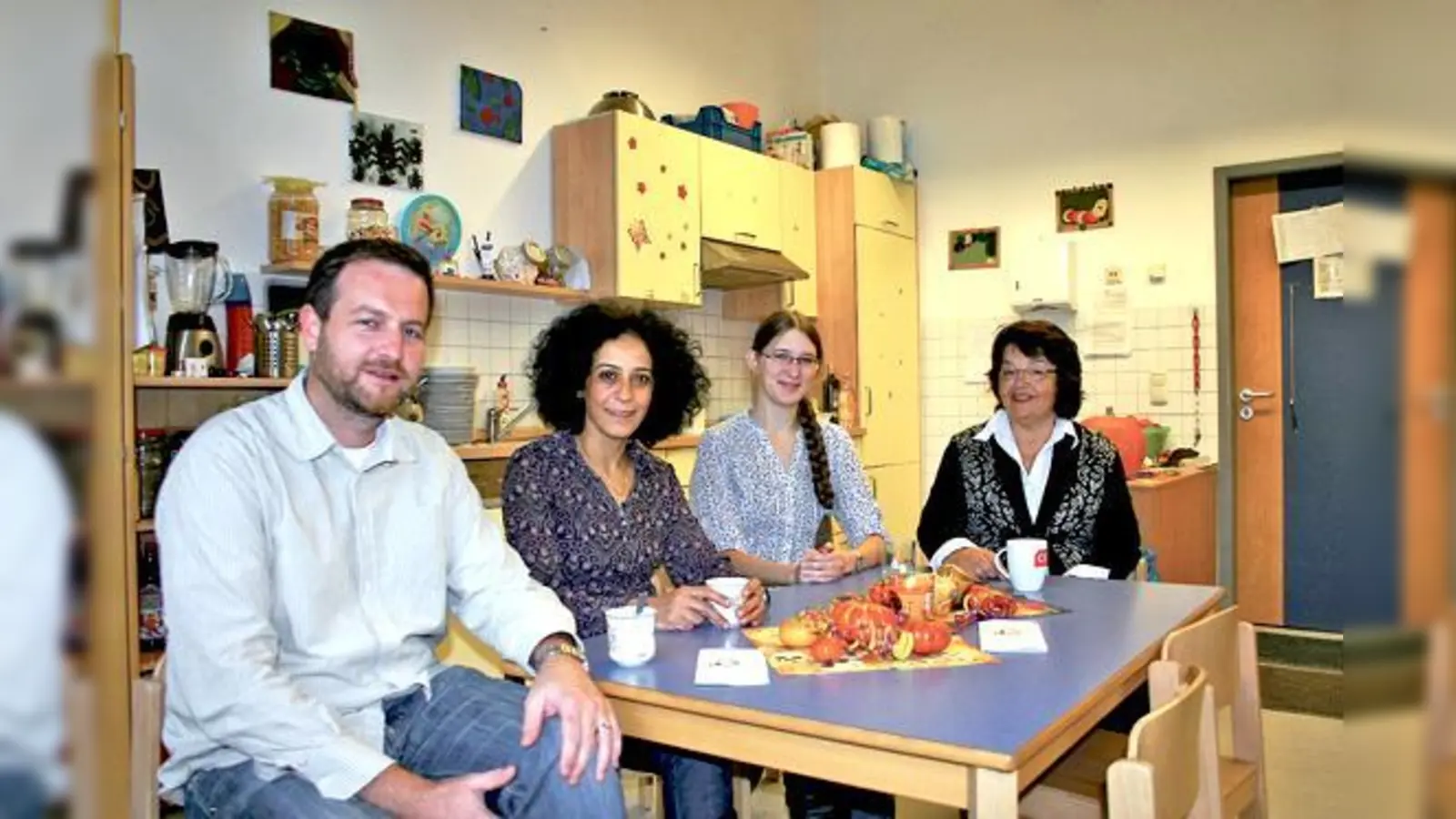 Die Initiatoren des »Eltern-Café« an der St.-Martin-Schule (v. l.): Christoph Heidenhain, Tharwa Alghzawi-Safadi, Shaula Möller und Klaudia Schenkl.	 (Foto: HH)