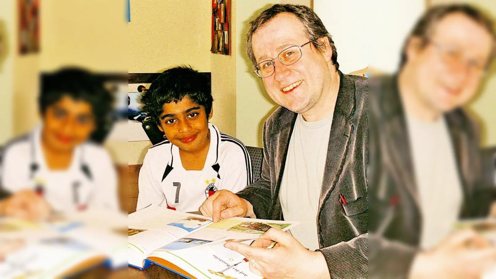 Patenkind Baveen Thevaranjith mit seinem Paten Stefan Wölfel.	 (Foto: VA)