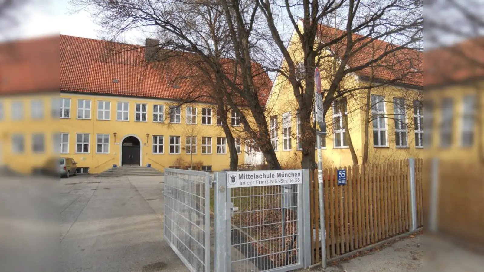 Bild 1: die heutige Mittelschule an der Franz-Nißl-Straße. (Foto: Demmel)