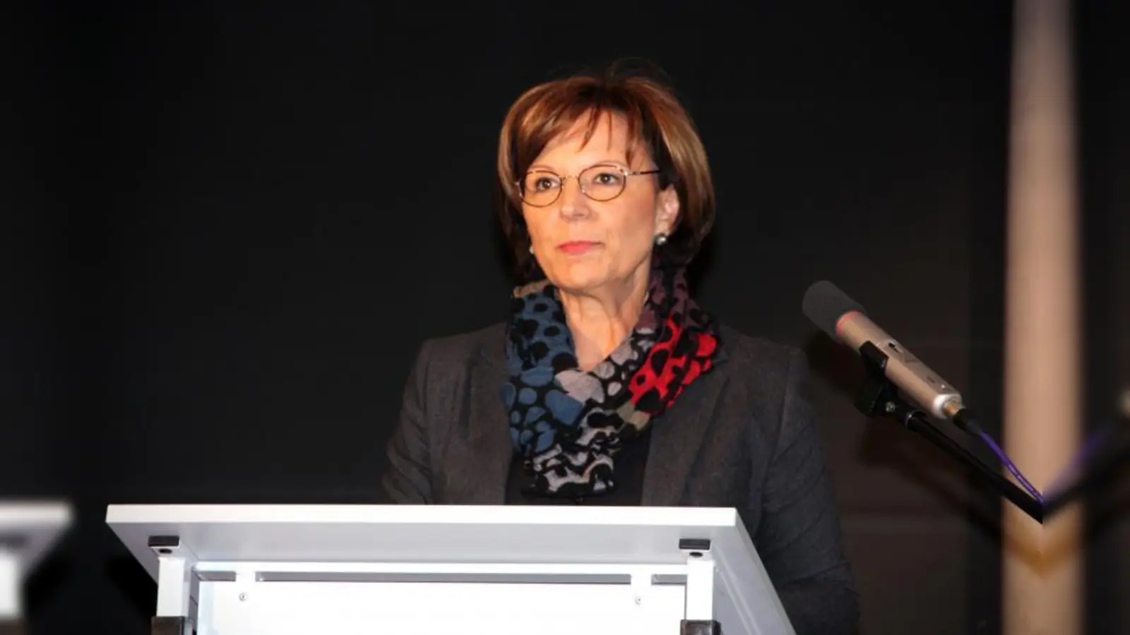 Staatsministerin Emilia Müller würdigte das Engagement des Dante-Gymnasiums. (Foto: Stefan Rauwolf)