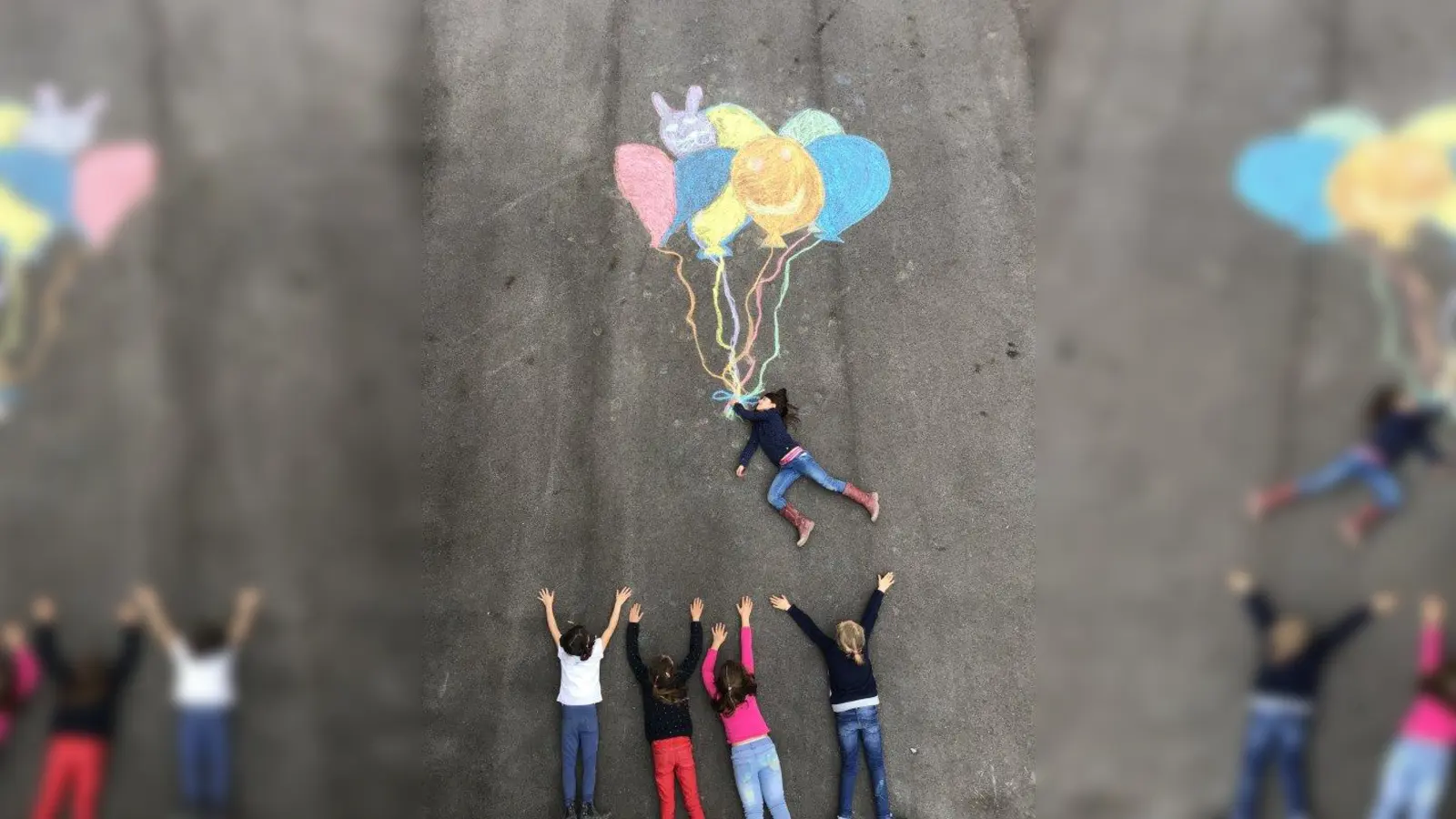 „Halt, wir wollen auch mit!”: Mit diesem Foto holten sich die Kinder des Inklusiven Luise-Kiesselbach-Hauses den ersten Preis bei einem Fotowettbewerb. (Foto: IKF)