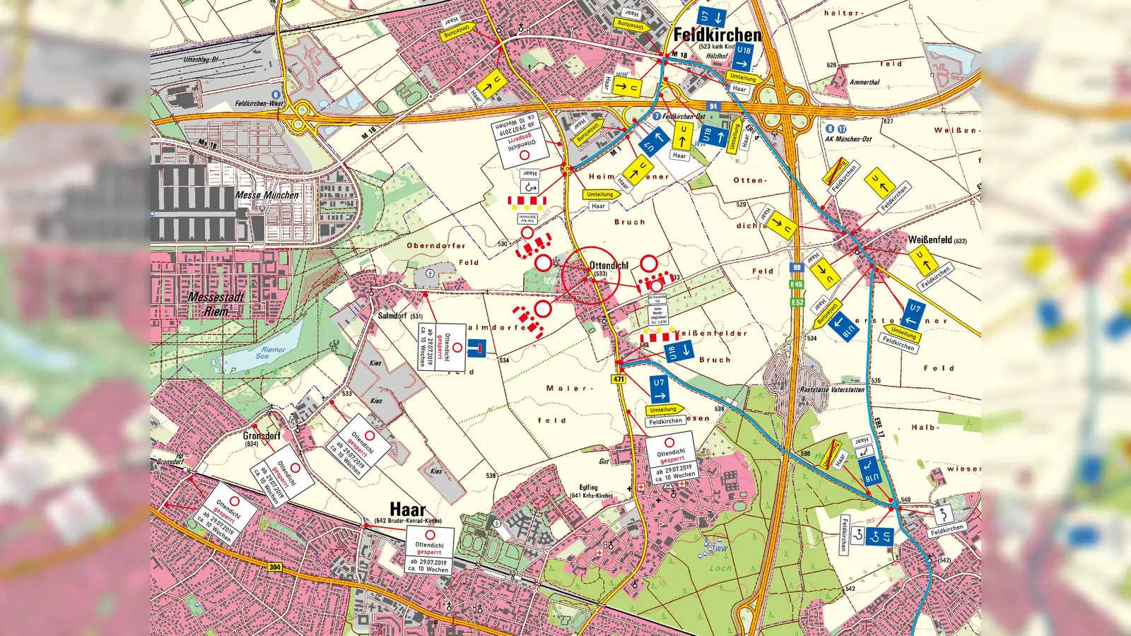 Die Umleitung erfolgt über Weißenfeld. (Foto: oh)