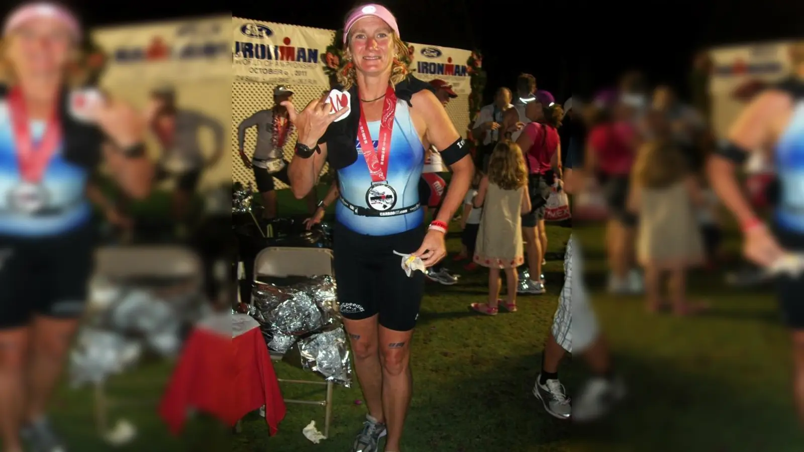 Triathletin Alexandra Mitschke wohnt zwar in Erding, trainiert aber in Hallbergmoos den Nachwuchs. Nun erhielt sie doch noch einen Zuschuss zum IronMan.  (Foto: Privat)