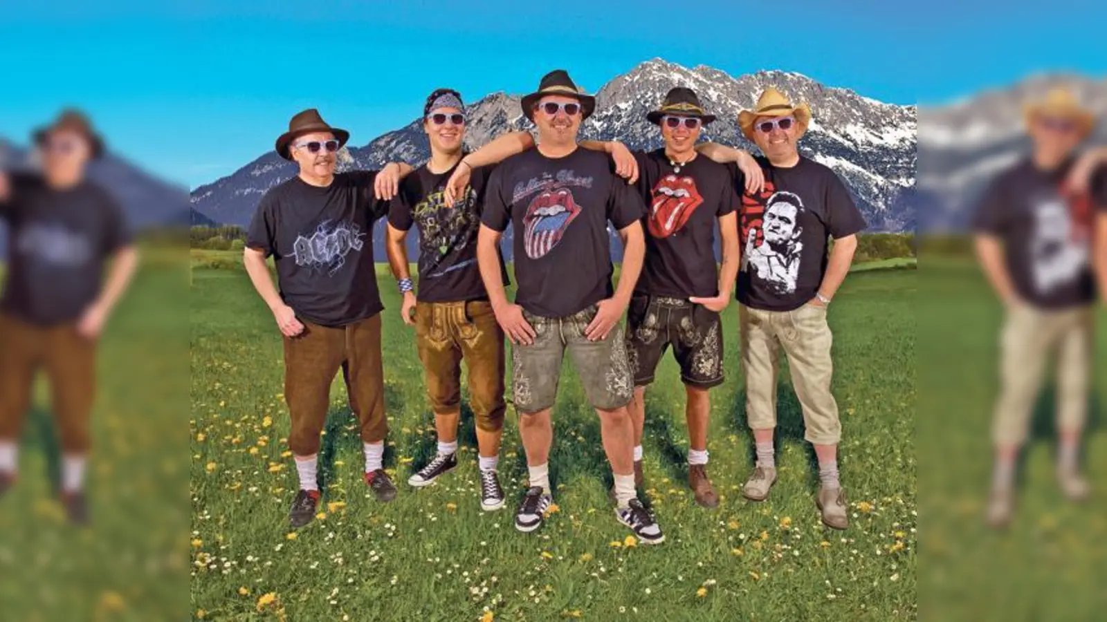 Bekannt aus den Medien und Stammgäste auf der Wiesn: Die fünf »Rockaholixs Buam«  fünf echte, musikalische Haberfeldtreiber.	 (Foto: Rockaholixs.de)