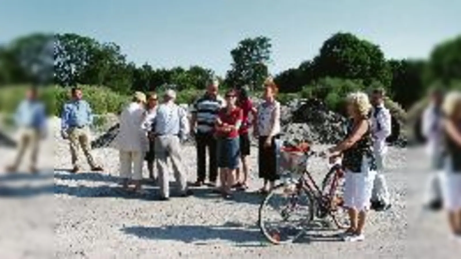 Es tut sich was am Ackermannbogen: die SPD-Politiker beim Presserundgang.  (Foto: BA)