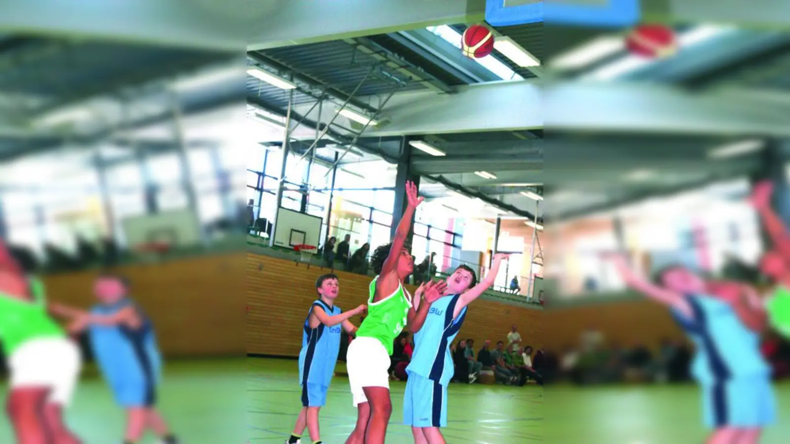 U 12-Topspieler Oscar Da Silva war unterm Korb nicht zu bremsen. (Foto: H. Handwerker)