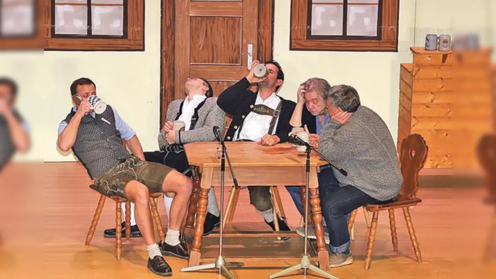 Der Bayrische Stammtisch ist sichtlich sehr aktiv dabei (v.l.n.r.: Björn Böhlke, Markus Hollweck, Bernd Wechner, Manfred Hollweck, Helmut Böhme). 	 (Foto: RSV)