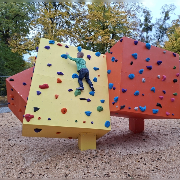 Die neue Boulderanlage am Westbad in Pasing. (Foto: Baureferat)