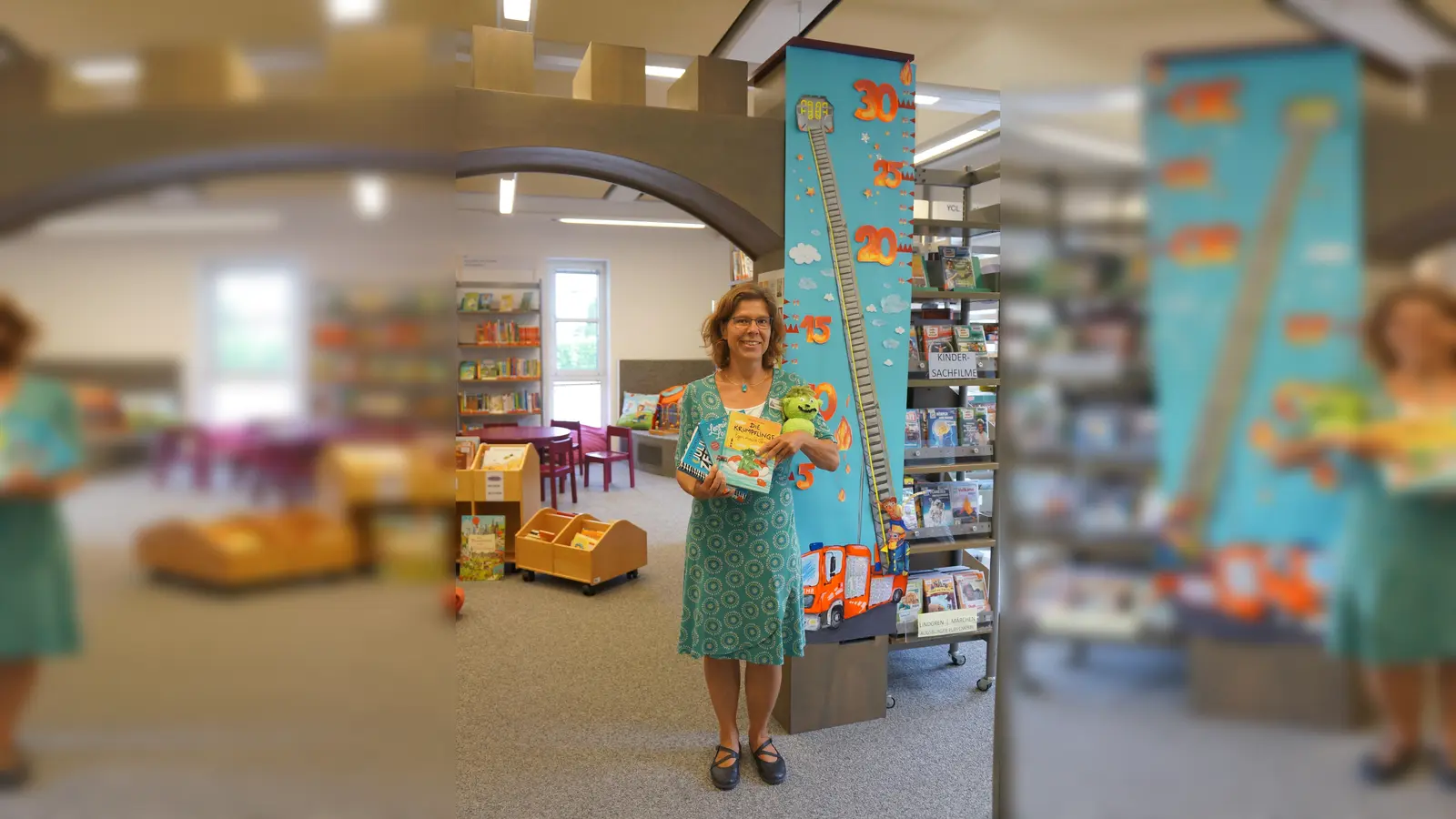 Ute Kapuschinski von der Grünwalder Bibliothek freute sich gemeinsam mit ihren Kolleginnen über die viele Teilnehmer beim SommerLeseClub.  (Foto: hw)