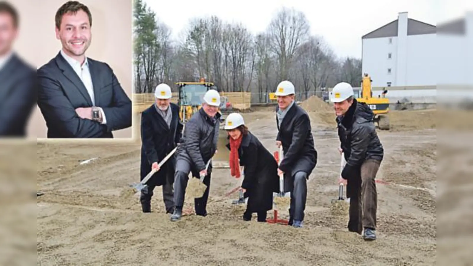 Adolf Wandinger, Stiftungs-Vorsitzender, Ulrich Rudolph, Techn. Bereichsleiter ED. Züblin AG, Marina Achhammer, LHM Direktorium, Dieter Weiß, Stiftungsratsvorsitzender und Florian Walter, Geschäftsführer Ballauf-Hof GmbH (v.l.n.r.).	 (F.: privat)