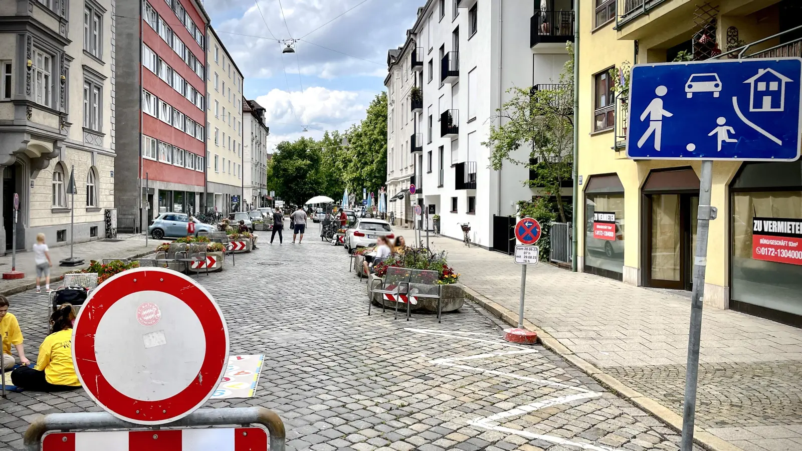 Die Sommerstraße in der Blutenburgstraße kommt nicht recht in Gang. (Foto: Fabian Norden)