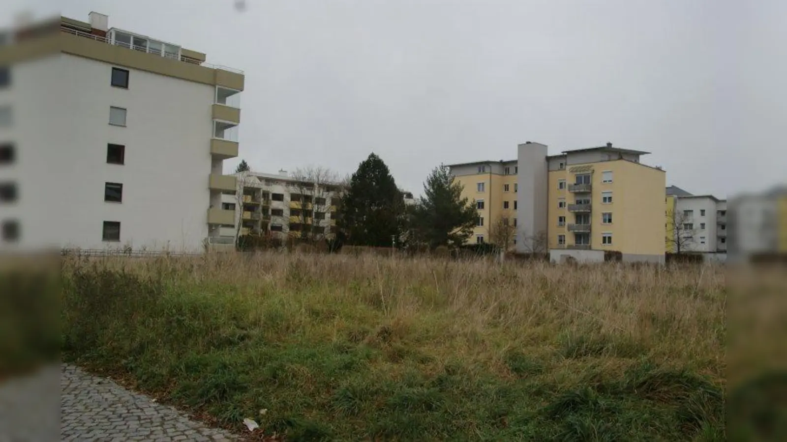Gibt es noch eine Baulücke in Germering? Ein solches Baugrundstück wie dieses an der Kirchenstraße, auf dem neue Wohnhäuser entstehen sollen, wäre der absolute Traum für den Verein „Miteinander-Füreinander”. (Foto: me)