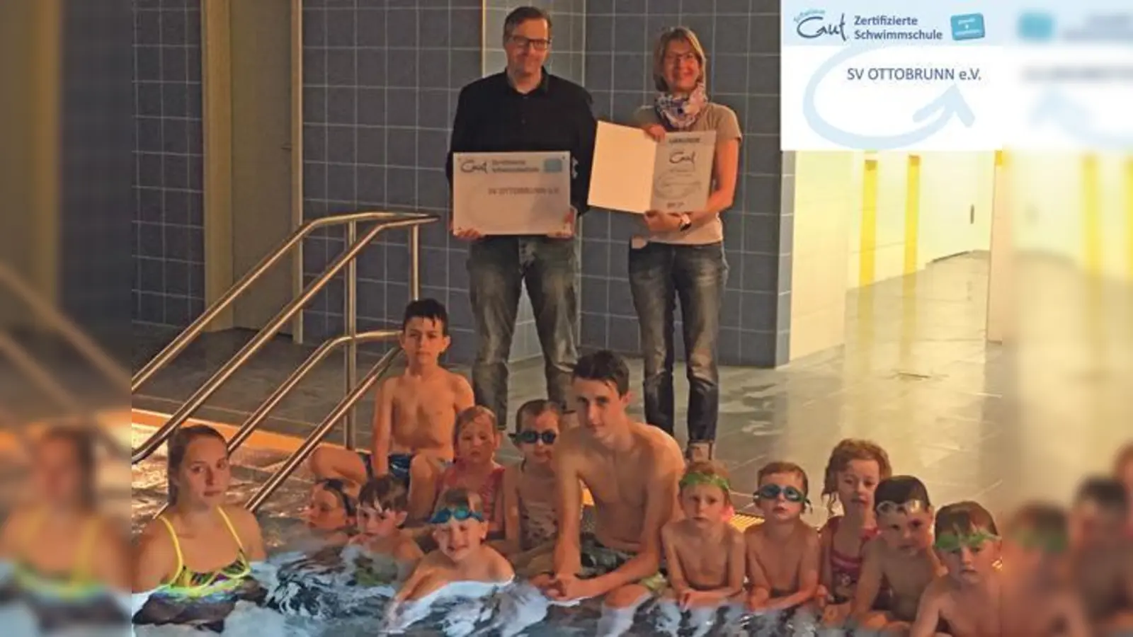 Der Schwimmverein Ottobrunn wurde kürzlich zertifiziert. Rund 60 Kinder lernen dort jedes Jahr schwimmen.	 (Foto: VA)