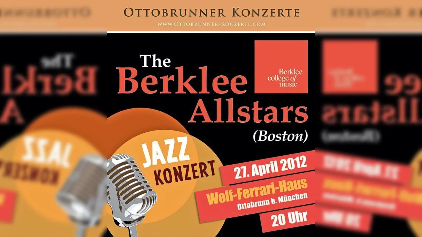 Erleben auch Sie die »Berklee Allstars« am 27. April live.	 (Plakat: VA)