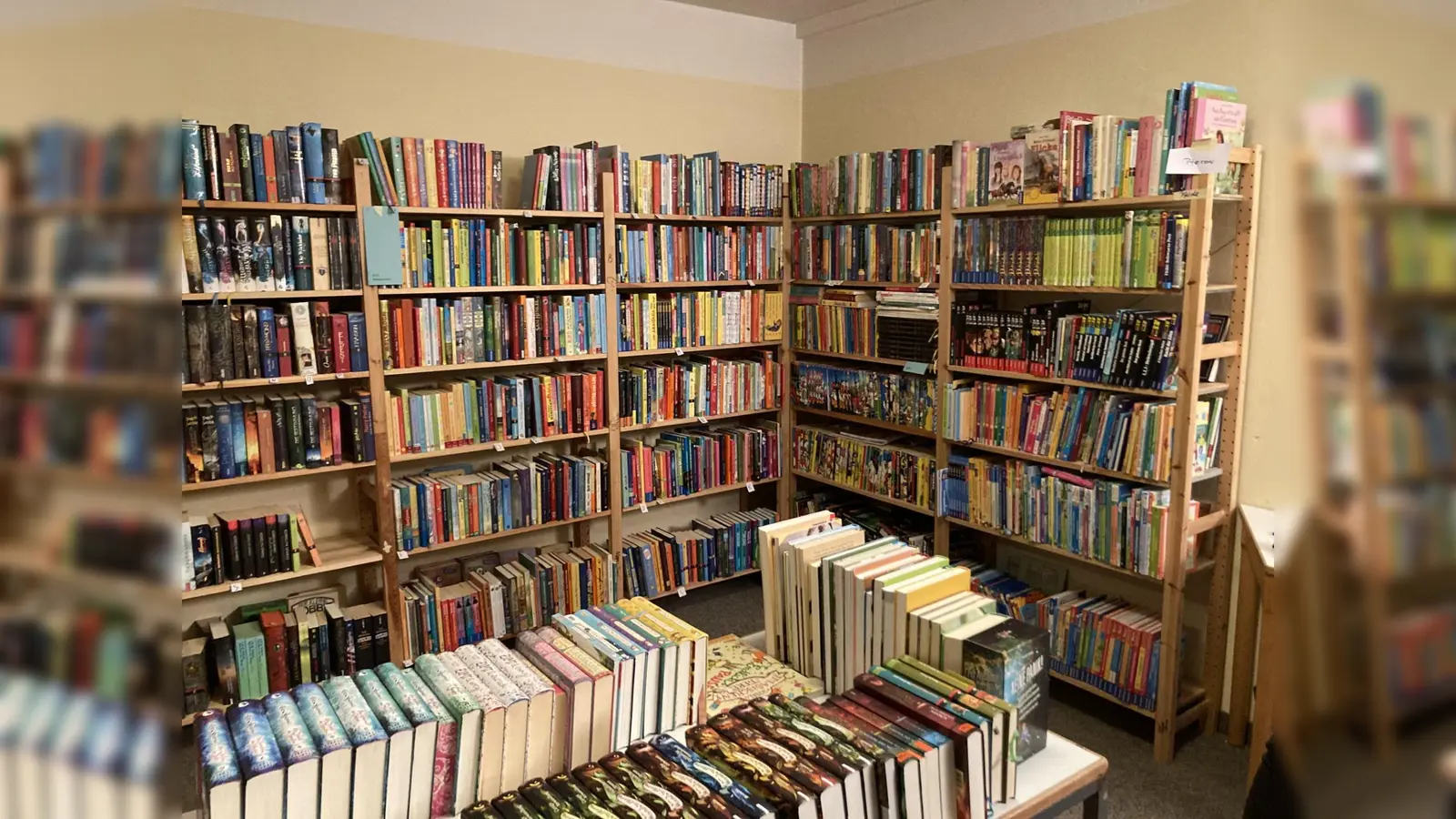 Jede Menge Lesestoff wartet auf die Besucher des Büchermarktes in der Emmauskirche. (Foto: Alexandra Syring)