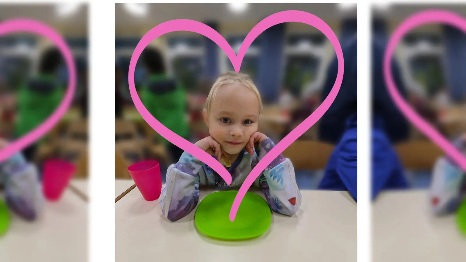 Deutsche-Lebensbrücke-Kind Maria freut sich über FSK-Spenden auf ihrem Teller. (Foto: Deutsche Lebensbrücke)