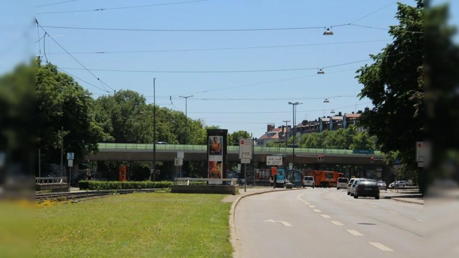In der Nähe der Borstei ist eine Lärmschutzwand im Bereich der Brücke über die Dachauer Straße vorgesehen. (Foto: sb)