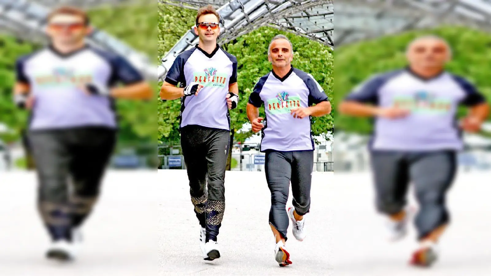Fit für den Benefizlauf: Die Perfetto-Jungs Walter Ferrari (r.) und sein Begleiter Jens Häusler.	 (Foto: ek)