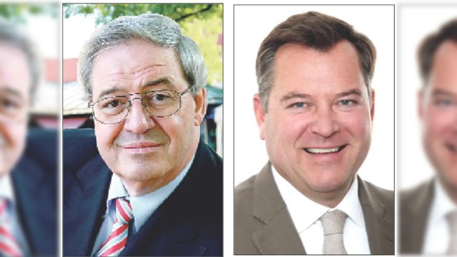 CSU-Stadtrat und Fraktionsvorsitzender Hans Podiuk (li.) und dritter Bürgermeister Josef Schmid.	 (Foto: oh)