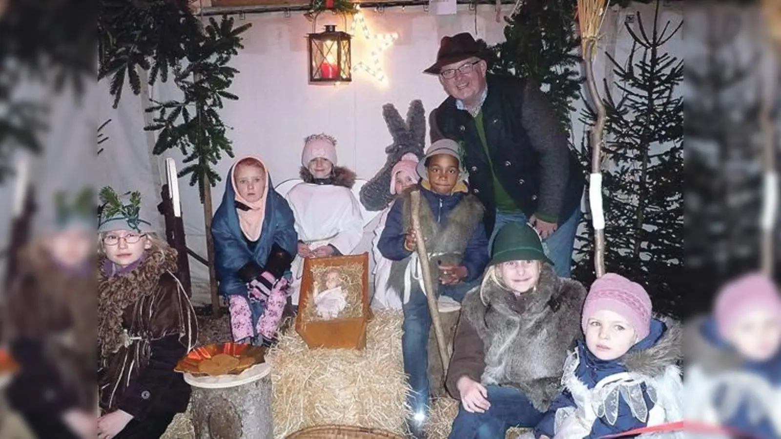 Auch heuer wird es wieder eine lebende Krippe auf dem Haarer Christkindlmarkt geben.	 (Foto: privat / VA)