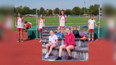 Die jungen Germeringer Sportler zeigten sehr gute Leistungen: Letizia Heitmeir, Laura Meier sowie (vorne von links) Benedikt Maurer, Kilian Just, Raffael Schemmel, Jannis Marklseder (hinten von links). (Foto: pr)