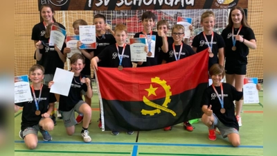 Dritter Platz: Das Handball-Team des TSV Gilching-Argelsried e.V. trat erfolgreich als Angola bei der Handball Mini WM an. (Foto: TSV Gilching-Argelsried e.V. )