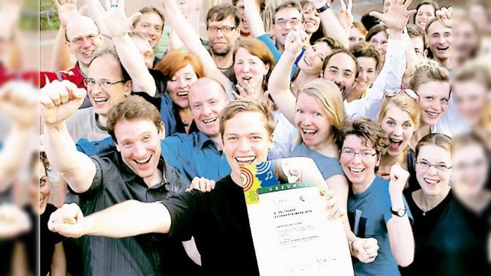 Jubel bei den Baldhamer Sängern: Jetzt sind sie an der Spitze.  (Foto: Privat)