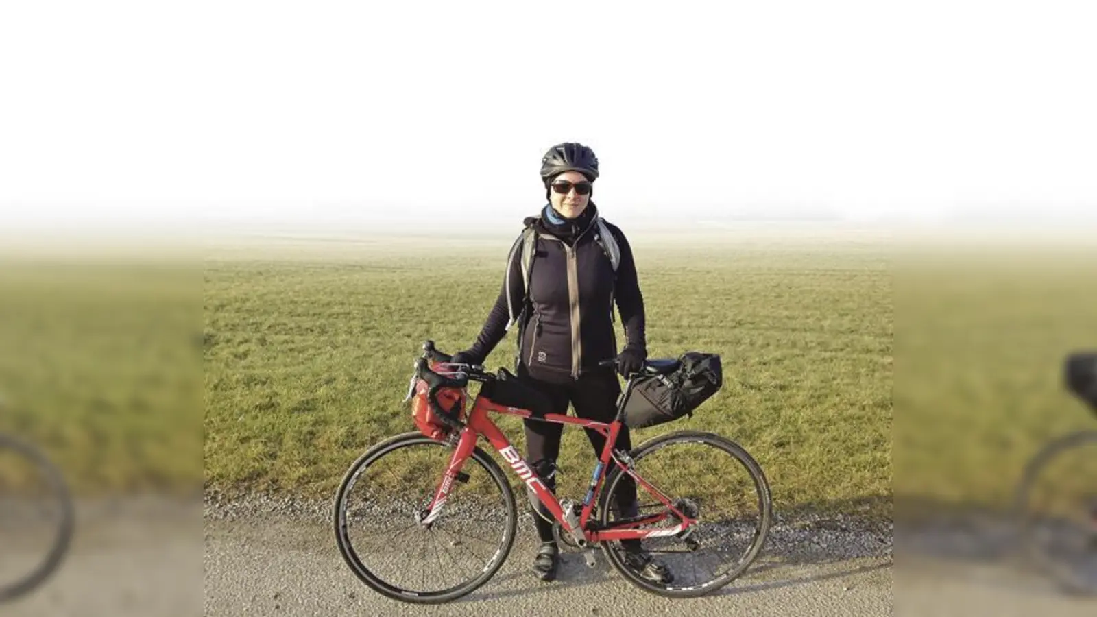 Franziska Hollender startet beim »World Cycle Race« Mindestens 18.000 Meilen ohne vorgegebener Route sollen es am Ende werden. 	 (Foto: Privat)