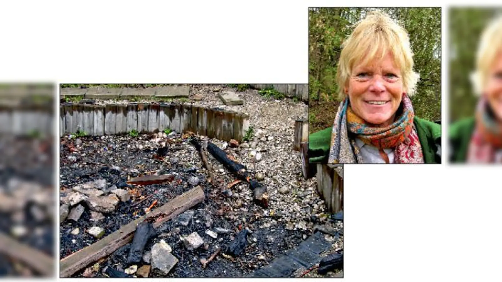 Der Grillplatz in Höhenkirchen-Siegertsbrunn bietet nach einer Zerstörungs-Orgie einen traurigen Anblick. 	Bürgermeisterin Ursula Mayer.  (Fotos: hw)
