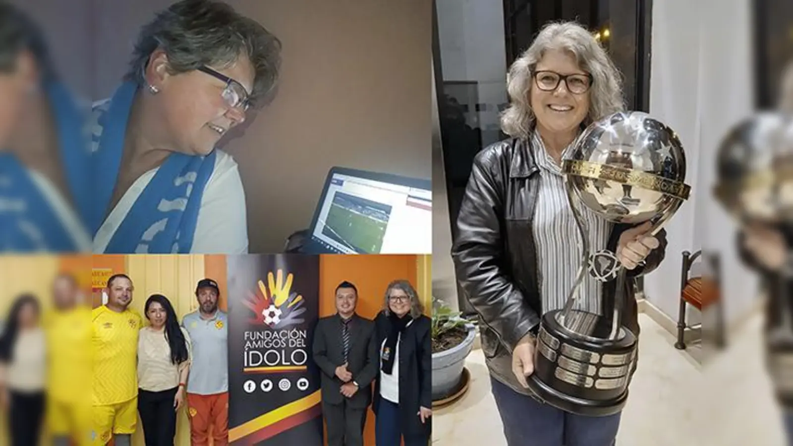 Daheim in zwei Welten: Fußballfan Susanne Stanglmeier.  (Fotos: Privat)